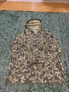 russel athletic 迷彩 ハーフジップパーカー 古着