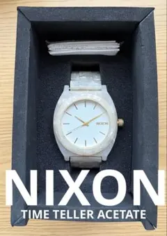 NIXON TIME TELLER ACETATE ホワイトグラニット/ゴールドのサムネイル