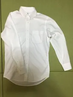 UNIQLO ファインクロス長袖ワイシャツ ボタンダウン S白　屋内使用のみ