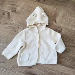 babyGAPくまさんカーディガン／6-12month／アイボリー