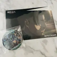 進撃の巨人　リヴァイ　ポストカード　缶バッジ　　場面写