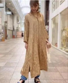 極美品級 サラマリカ ホワイト 刺繍ワンピース ロング 羽織り可 インド