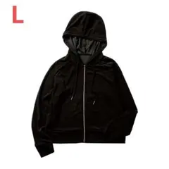 レディース メディヒール フーディー ブラック L パイル