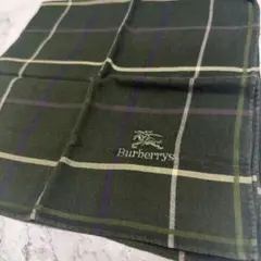 BURBERRY バーバリー 大判 ハンカチ グリーン チェック