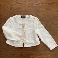 COMME CA ISM ホワイトカーディガン 100A