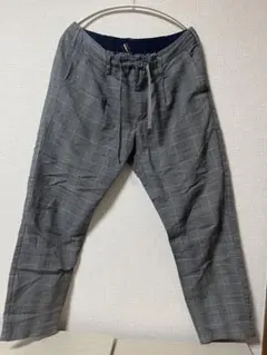THE SHOP TKチェック　グレー　パンツ　Ｌ
