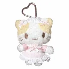 マシュマロみたいなふわふわにゃんこ カラビナ付きマスコット メイド