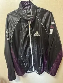 adidas ClimaProof ウィンドブレーカー M 黒・紫