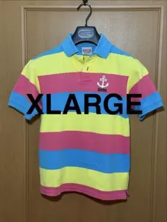 XLARGE ポロシャツ マルチカラー ボーダー アンカーロゴのサムネイル