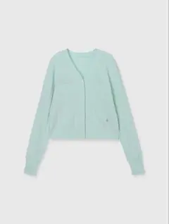 anuans ラティスケーブルニットカーディガン mint ミントグリーン