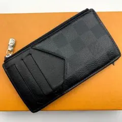 鑑定済み ルイヴィトン コインカードホルダー フラグメントケース 財布 ミニ 黒