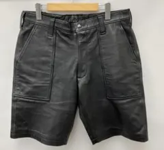 90s 牛革 レザー カーゴ ショートパンツ ハーフパンツ 本革 裏原