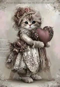 ④未使用 可愛い猫ちゃんパネル生地＆黒薔薇.金ハート柄生地 - メルカリ