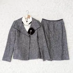 プチメゾン 3点セレモニースーツ ツイードジャケット&スカート&ブラウス 9号