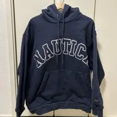 NAUTICA ネイビー フード付きパーカー
