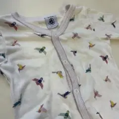 小鳥プリントロンパース