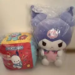 サンリオ　ぬいぐるみクロミ　サイコロ形クッション