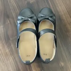 リボン付きブラックフォーマルシューズ 20.0
