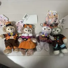 タグ付き　ダッフィー　シェリーメイ　ハロウィン 2017 ぬいぐるみバッジ