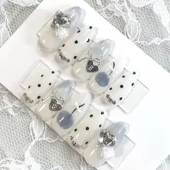 59♡ ネイルチップ フレンチガーリー スナ系 ワンホン ちゅるん さくらんぼ