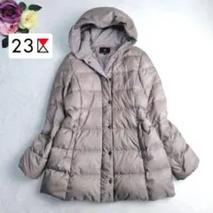 洗える✨23区✨シレータフタ フーデッド ダウンコート ベージュ 38 美品