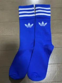 最終値下げ　アディダス　ストライプソックス 青　ライン　ソックス　24ー26のサムネイル