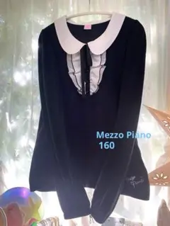Mezzo Piano 綿100% カットソー ブラウス ブラック