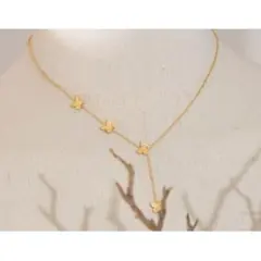 ステンレス　ネックレス　バタフライデザイン　サージカルステンレス