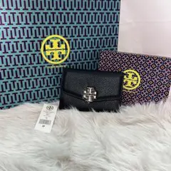 【新品・無使用】Tory Burch 三つ折り財布　ブラック