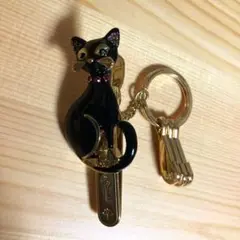 【ヒルナンデスで紹介】黒猫デザイン キーホルダー