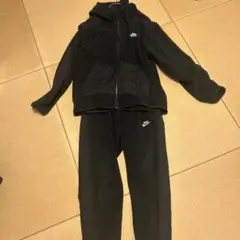【NIKE】フリース　パーカー　フーディー　黒　セットアップ　サイズ　上L 下M