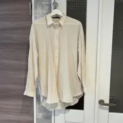 ZARA 長袖シャツ L クリーム色