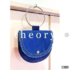 theory デニム×ヌバックレザー ダブルフェイス 2wayバッグ