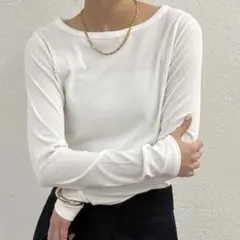 LOUNGEDRESS(ラウンジドレス) BASICテレコロンT ホワイトのサムネイル