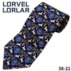 LORVEL LORLAR　ネクタイ　総柄　馬　おしゃれ　通勤　ビジネス
