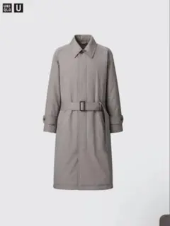 UNIQLO U ステンカラーコート グレー ベルト付き