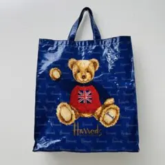 Harrods ハロッズ テディベア トートバッグ エコバッグ ネイビー