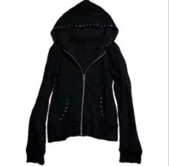 studs black hoodie archive opium y2k