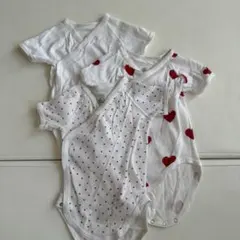 プチバトー　コットン肌着 3枚セット