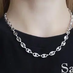 sale【シルバー】　ステンレス　ビーンズチェーン　ネックレス