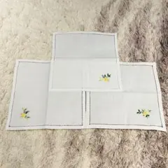 花柄刺繍 ホワイト テーブルクロスmade in メキシコ