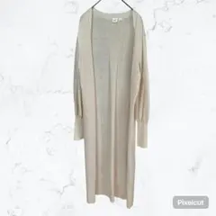 J761 GAP リネン混 ロングカーディガン 羽織り S アイボリー 麻 古着のサムネイル