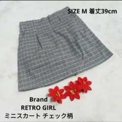 RETRO GIRL チェック柄ミニスカート Mサイズ