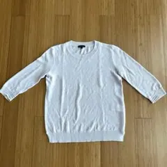 theory ラベンダー五分袖ニットセーターSサイズ