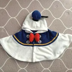 ディズニー　ドナルドダック　フード付きポンチョ　90cm