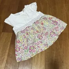 プティマイン 花柄レースブラウス110