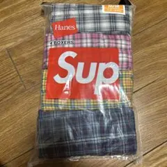 Supreme Hanes ボクサーパンツ 4枚セット チェック柄M 新品未使用
