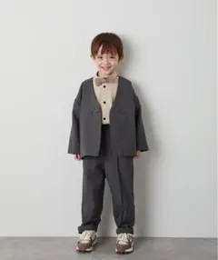 riziere シングルノーカラージャケット シャツ 蝶ネクタイ 120cm