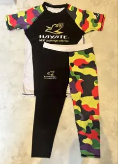 HAYATE トレーニング上下セット M 吸汗速乾 カラフル迷彩