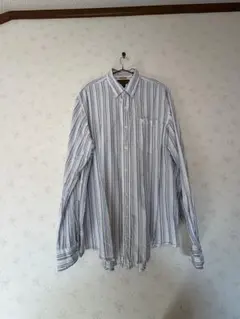 ストライプ 長袖シャツ ボタンダウン